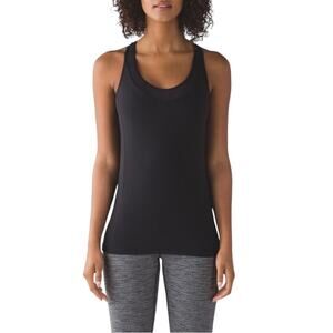 Lululemon Deep Breath Black Built In Bra Tank 6